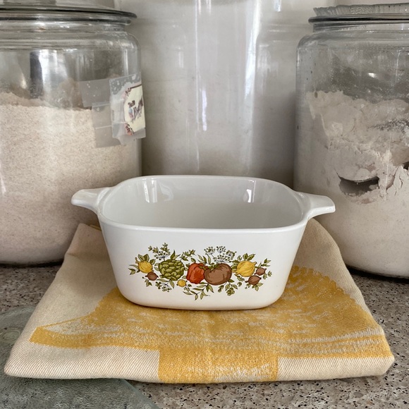 70s/80s Mother's Day 2 Pc Spice Of Life Casserole Dishes By Corningware main image 0